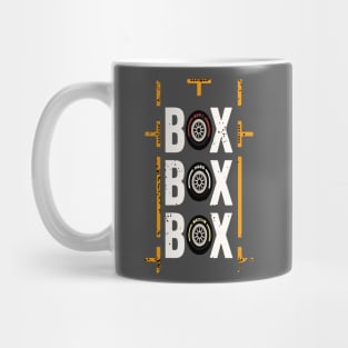 "Box Box Box" F1 Tyre Mug